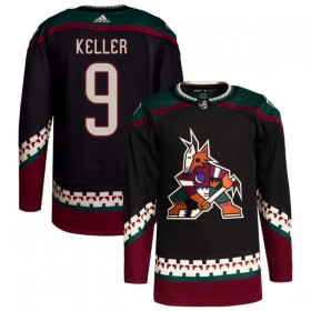 Arizona Coyotes Clayton Keller 9 Adidas Schwarz Trikot Authentic - Herren